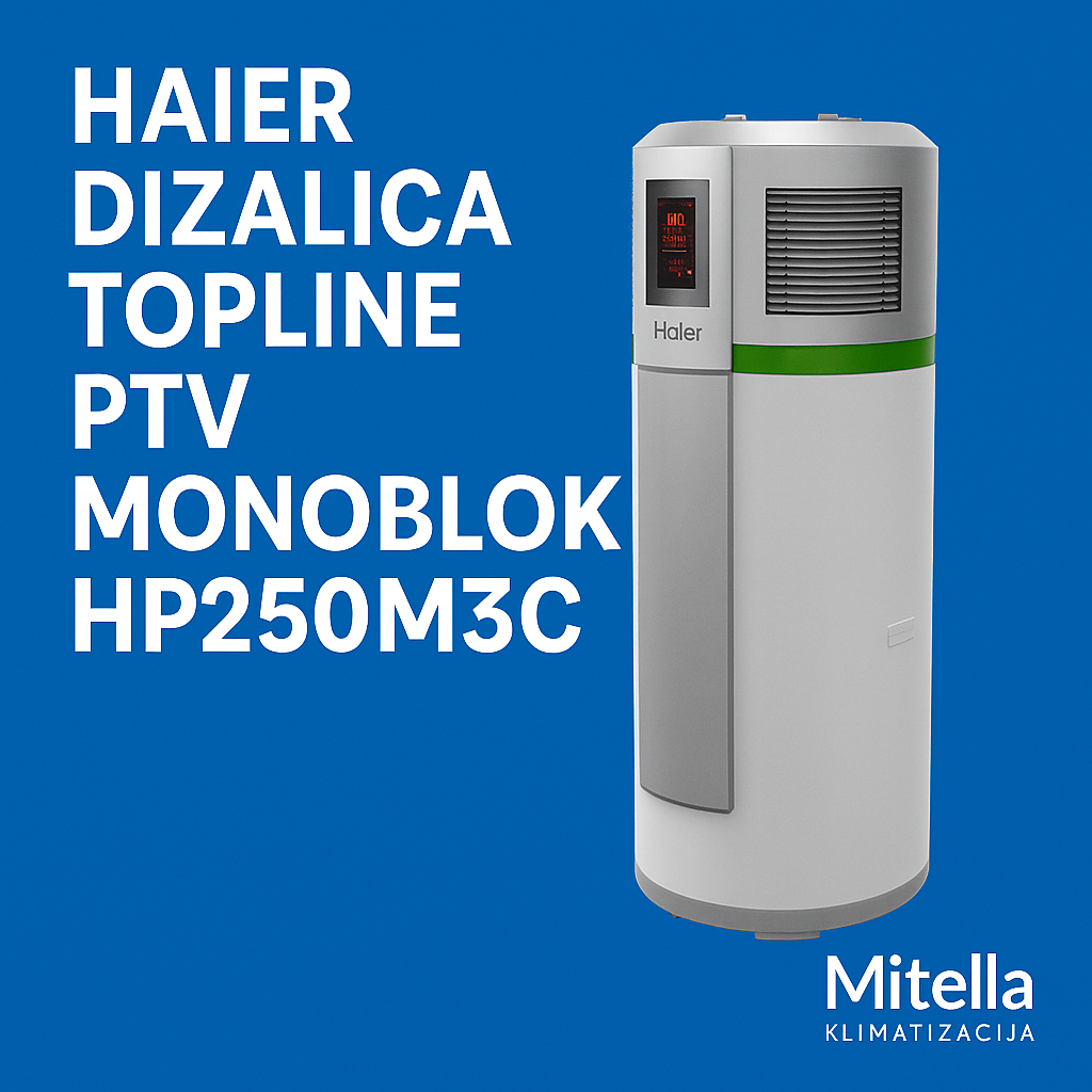 HAIER dizalica topline PTV HP250M3C – spremnik za toplu vodu 240 L