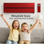 Mitsubishi Kirigamine Style u elegantnoj crvenoj boji postavljen u modernom domu