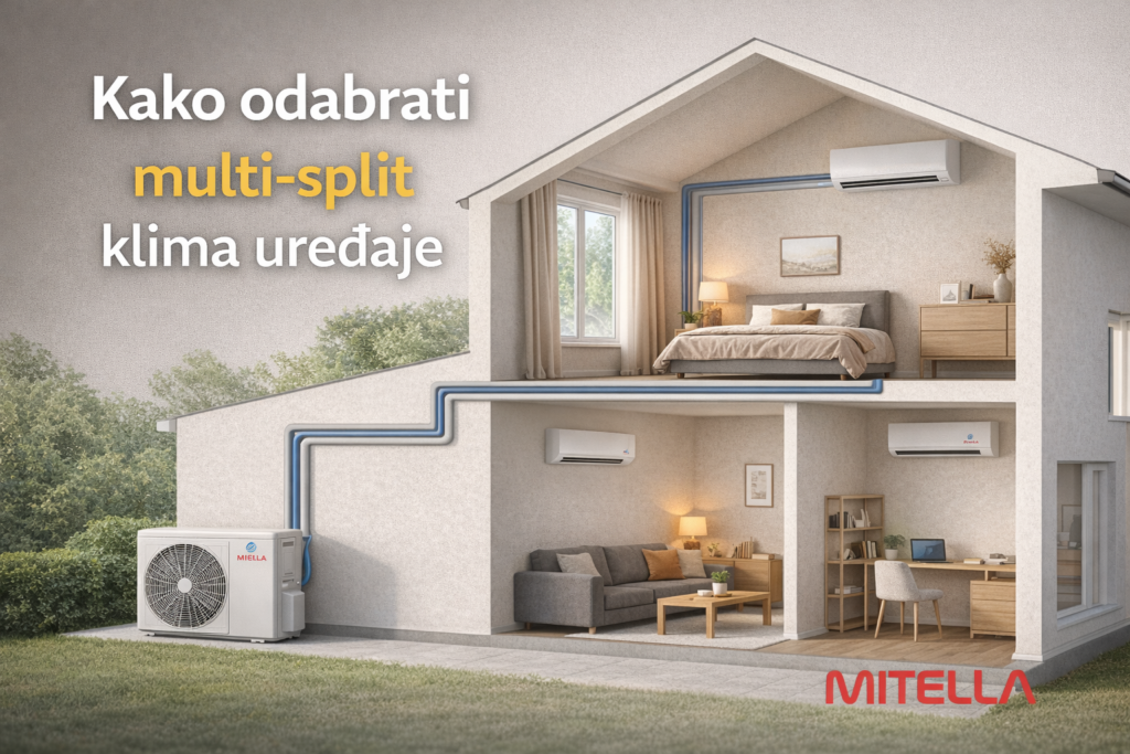 multi split klima sustav sa tri unutarnje jedinice u stanu