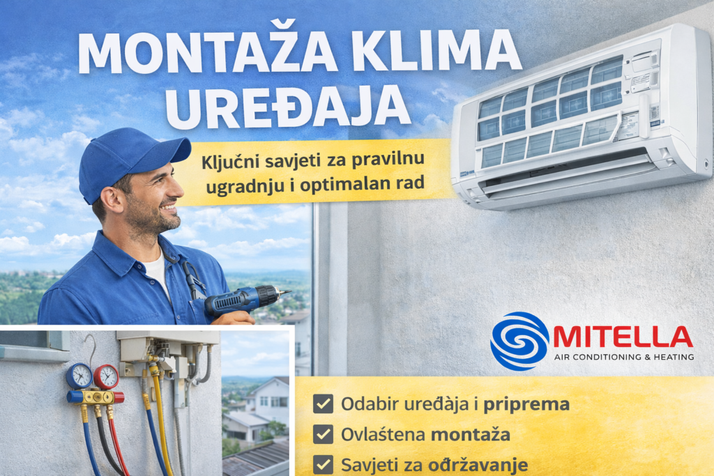 pravilna ugradnja klima uređaja vanjska jedinica